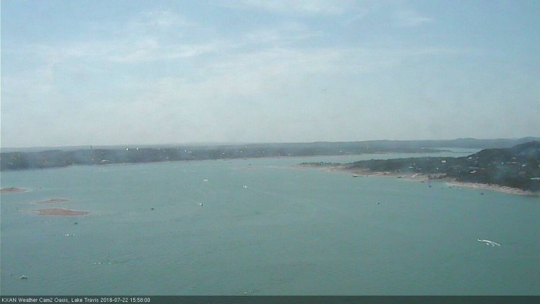 Lake Travis webcam, July 22, 2018 3:00 PM CT