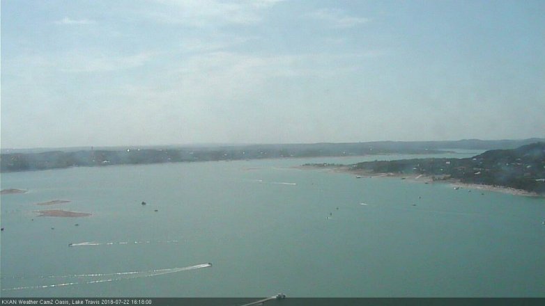 Lake Travis webcam, July 22, 2018 3:20 PM CT