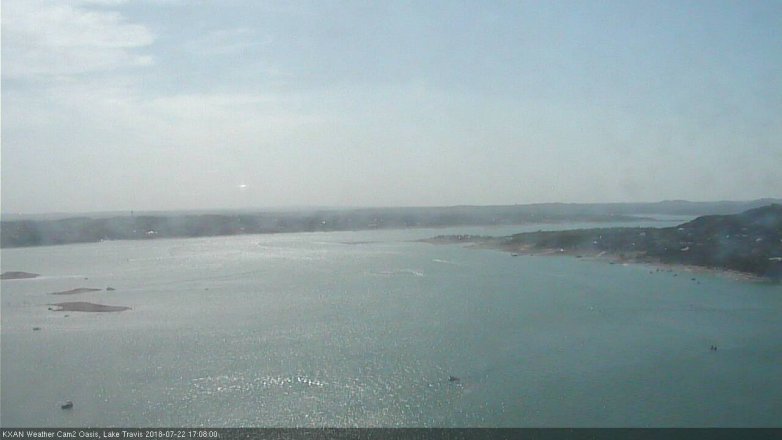 Lake Travis webcam, July 22, 2018 4:10 PM CT