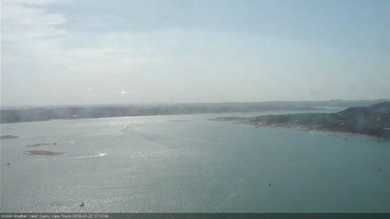 Lake Travis webcam, July 22, 2018 4:15 PM CT