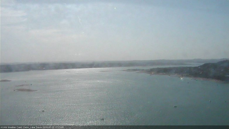 Lake Travis webcam, July 22, 2018 4:25 PM CT