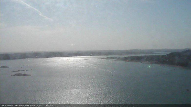 Lake Travis webcam, July 22, 2018 4:45 PM CT