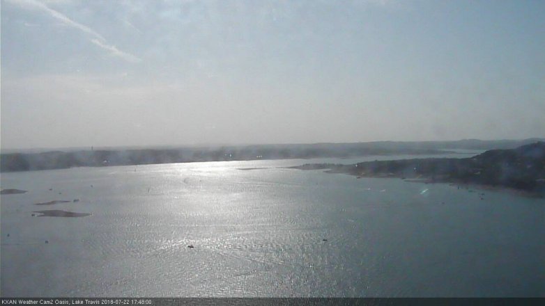 Lake Travis webcam, July 22, 2018 4:50 PM CT