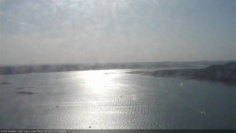 Lake Travis webcam, July 22, 2018 5:10 PM CT