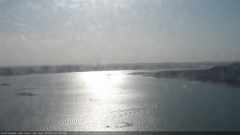 Lake Travis webcam, July 22, 2018 5:15 PM CT