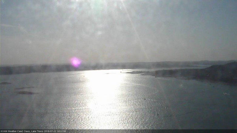 Lake Travis webcam, July 22, 2018 5:25 PM CT