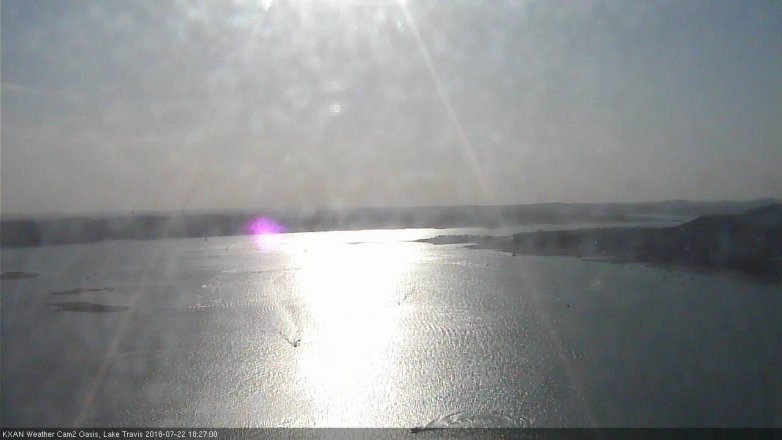 Lake Travis webcam, July 22, 2018 5:30 PM CT