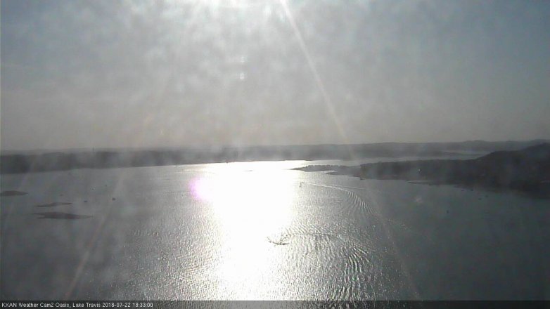 Lake Travis webcam, July 22, 2018 5:35 PM CT
