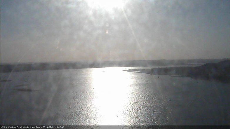Lake Travis webcam, July 22, 2018 5:50 PM CT