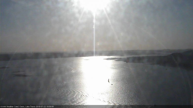 Lake Travis webcam, July 22, 2018 6:00 PM CT