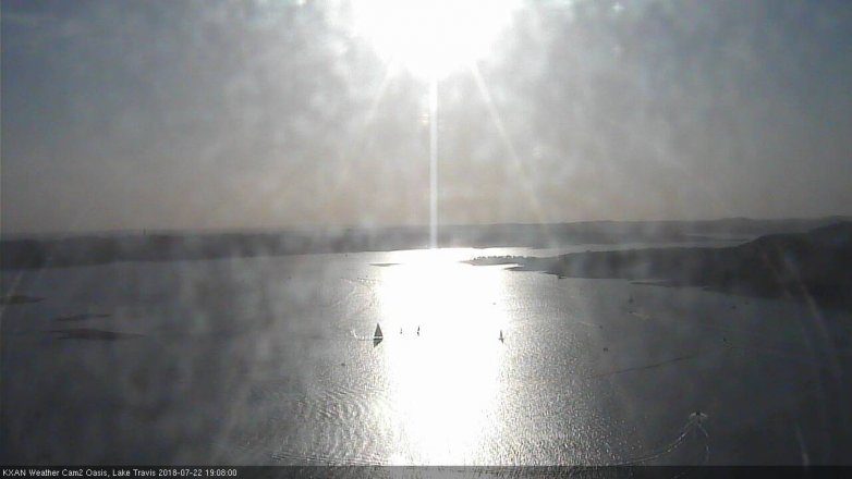 Lake Travis webcam, July 22, 2018 6:10 PM CT