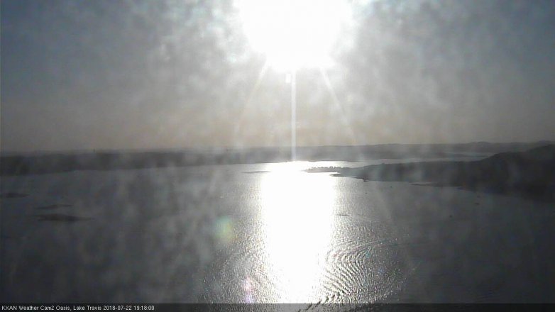 Lake Travis webcam, July 22, 2018 6:20 PM CT