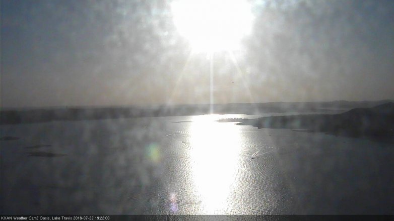 Lake Travis webcam, July 22, 2018 6:25 PM CT