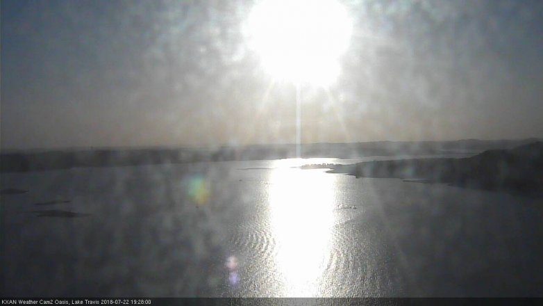 Lake Travis webcam, July 22, 2018 6:30 PM CT