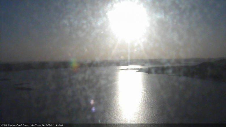 Lake Travis webcam, July 22, 2018 6:40 PM CT