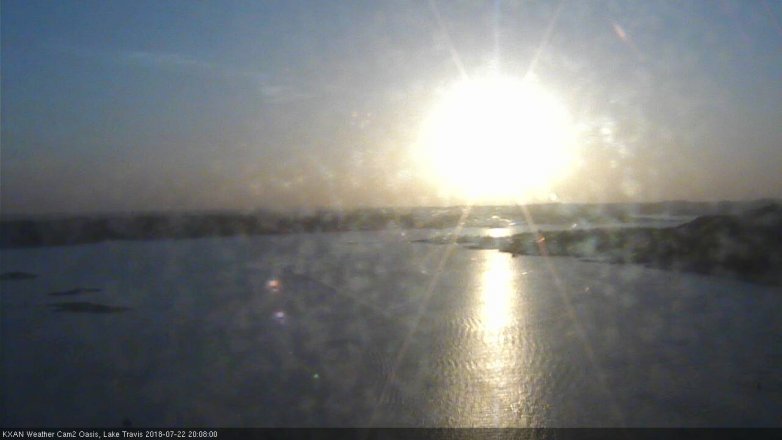 Lake Travis webcam, July 22, 2018 7:10 PM CT