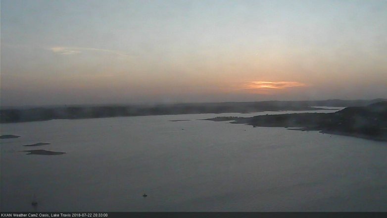 Lake Travis webcam, July 22, 2018 7:35 PM CT