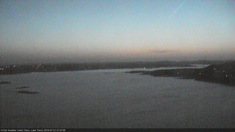 Lake Travis webcam, July 22, 2018 8:10 PM CT