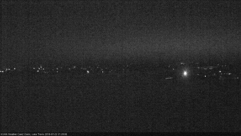 Lake Travis webcam, July 22, 2018 8:30 PM CT