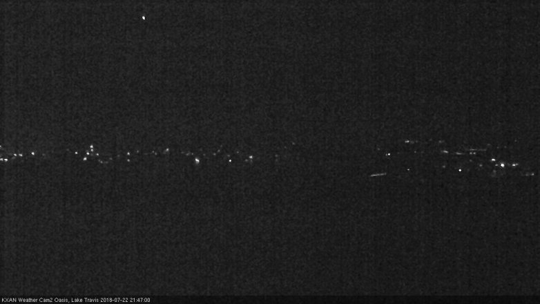Lake Travis webcam, July 22, 2018 8:50 PM CT
