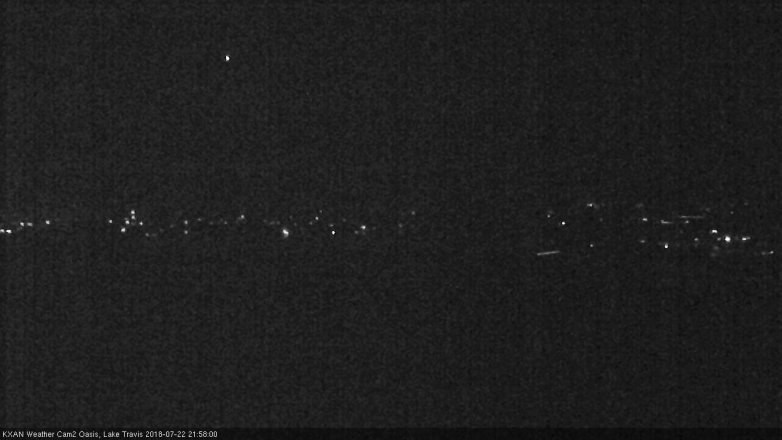 Lake Travis webcam, July 22, 2018 9:00 PM CT