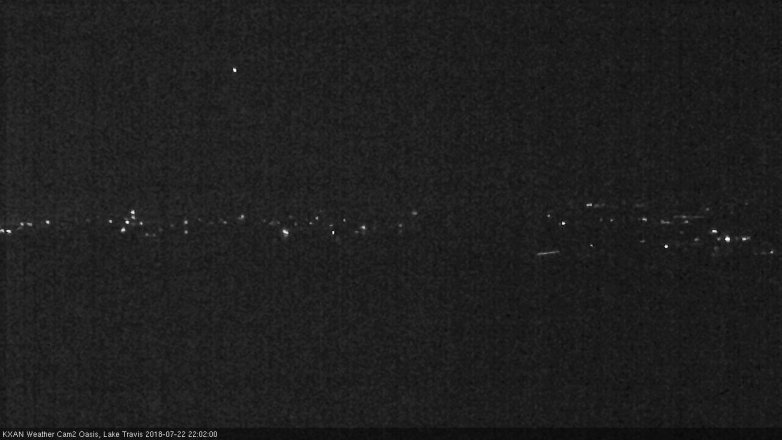 Lake Travis webcam, July 22, 2018 9:05 PM CT