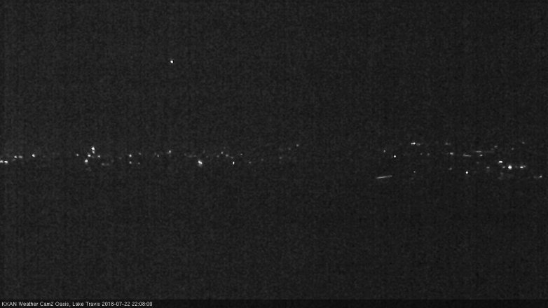 Lake Travis webcam, July 22, 2018 9:10 PM CT
