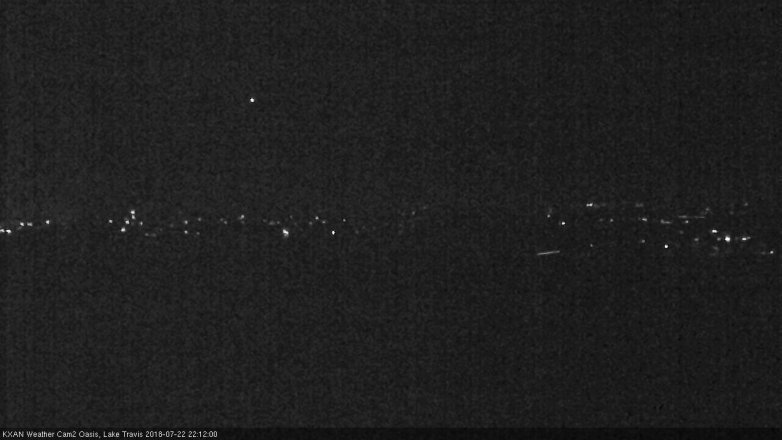 Lake Travis webcam, July 22, 2018 9:15 PM CT