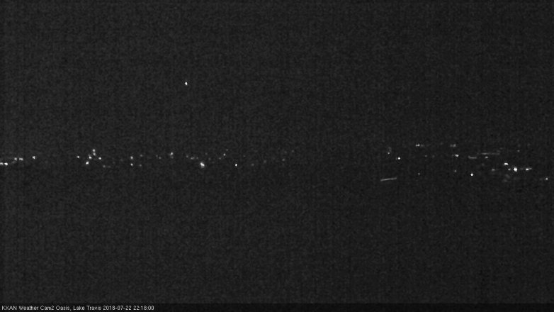 Lake Travis webcam, July 22, 2018 9:20 PM CT