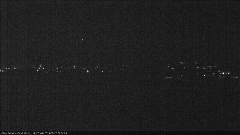 Lake Travis webcam, July 22, 2018 9:25 PM CT