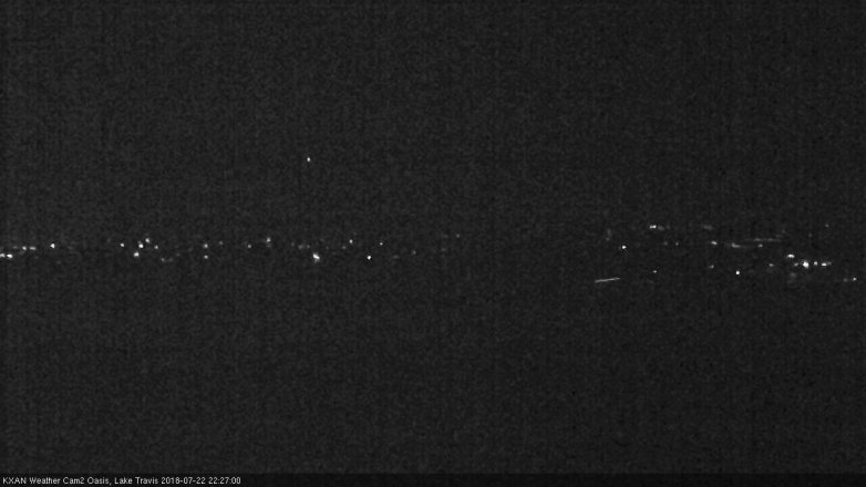 Lake Travis webcam, July 22, 2018 9:30 PM CT