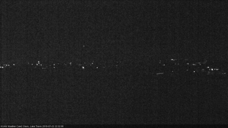 Lake Travis webcam, July 22, 2018 9:35 PM CT