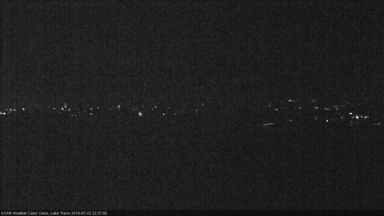 Lake Travis webcam, July 22, 2018 9:40 PM CT