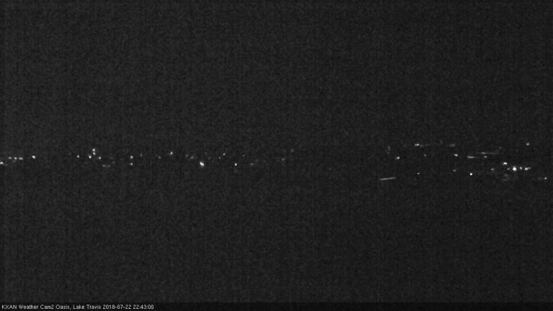 Lake Travis webcam, July 22, 2018 9:45 PM CT