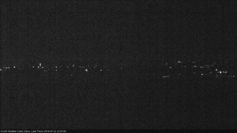 Lake Travis webcam, July 22, 2018 9:50 PM CT