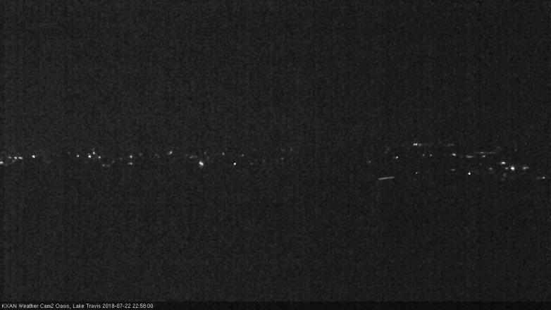 Lake Travis webcam, July 22, 2018 10:00 PM CT