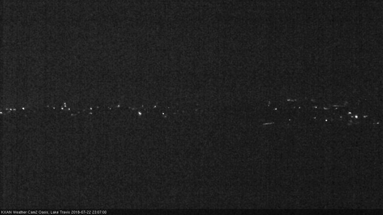 Lake Travis webcam, July 22, 2018 10:10 PM CT