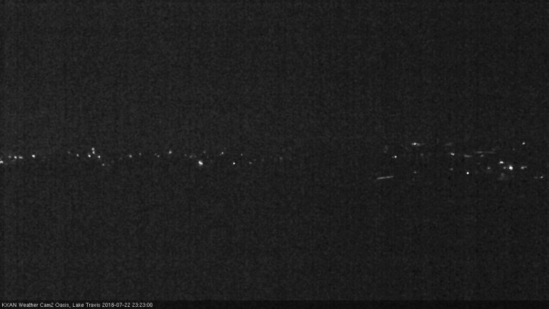 Lake Travis webcam, July 22, 2018 10:25 PM CT