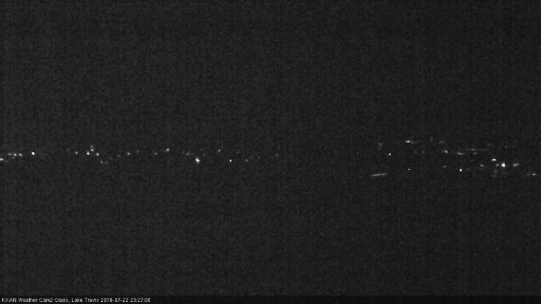 Lake Travis webcam, July 22, 2018 10:30 PM CT