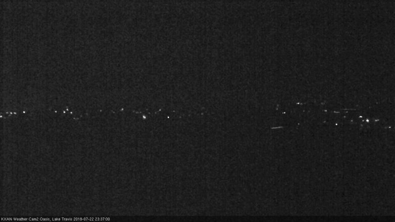 Lake Travis webcam, July 22, 2018 10:40 PM CT