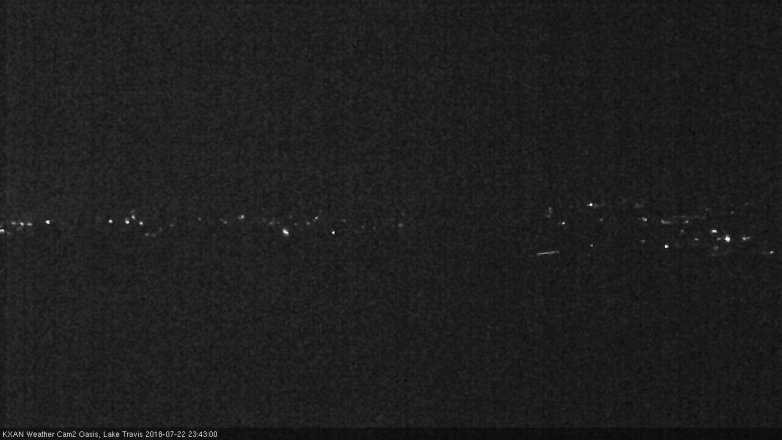 Lake Travis webcam, July 22, 2018 10:45 PM CT