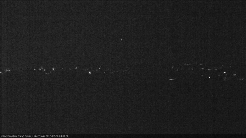 Lake Travis webcam, July 22, 2018 11:10 PM CT