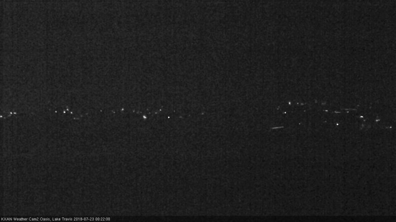 Lake Travis webcam, July 22, 2018 11:25 PM CT