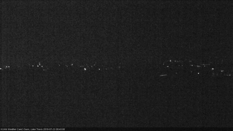 Lake Travis webcam, July 22, 2018 11:45 PM CT