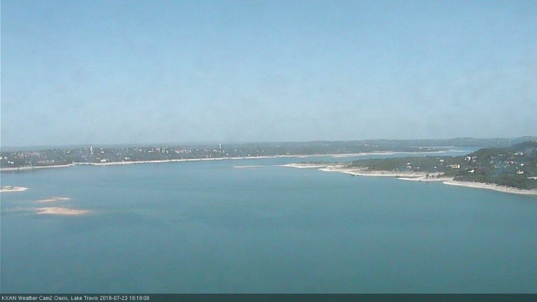 Lake Travis webcam, July 23, 2018 9:20 AM CT
