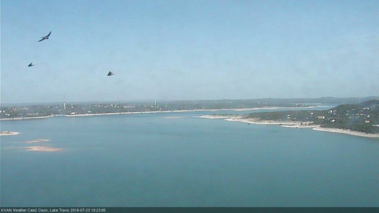 Lake Travis webcam, July 23, 2018 9:25 AM CT