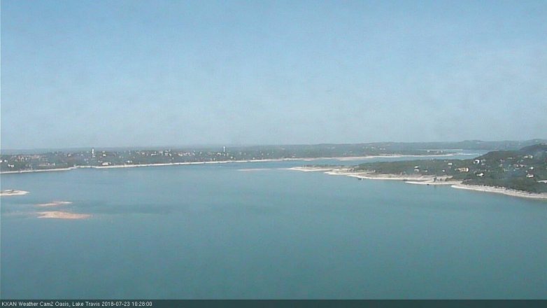 Lake Travis webcam, July 23, 2018 9:30 AM CT