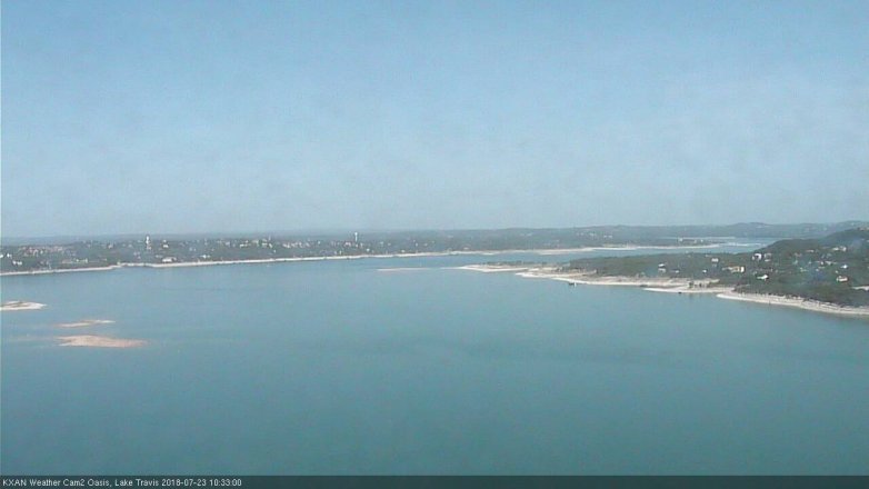 Lake Travis webcam, July 23, 2018 9:35 AM CT