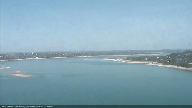 Lake Travis webcam, July 23, 2018 9:45 AM CT