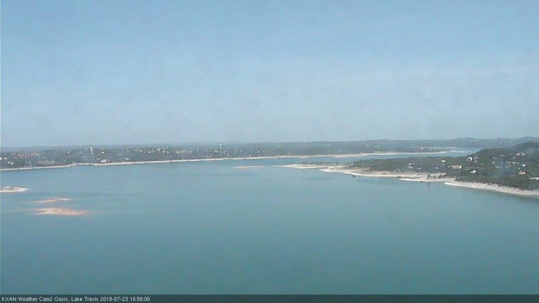 Lake Travis webcam, July 23, 2018 10:00 AM CT